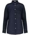 SP505 Spasso Ladies Long Sleeve Linen Shirt Navy colour image
